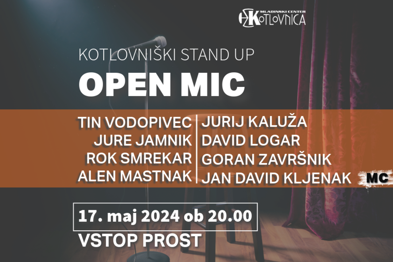 Kotlovniški standup: Open mic