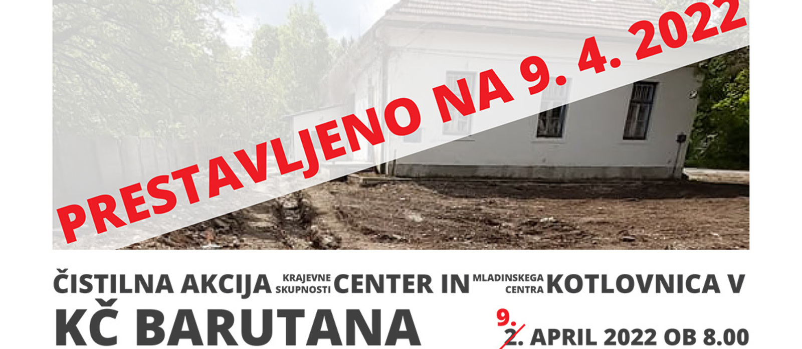 PRESTAVLJENO! Čistilna akcija v Barutani