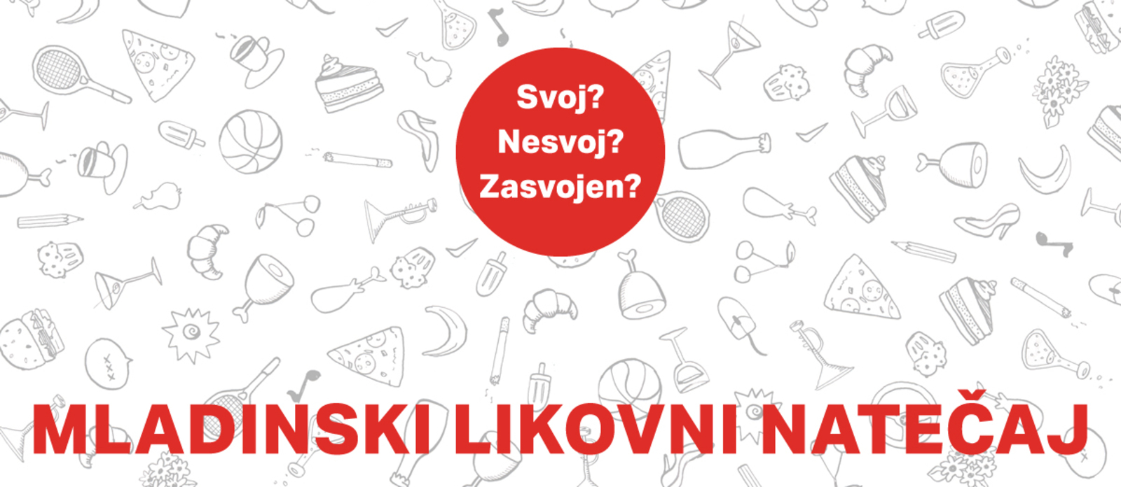 Izbrana dela žirije mladinskega likovnega natečaja Svoj? Nesvoj? Zasvojen? 