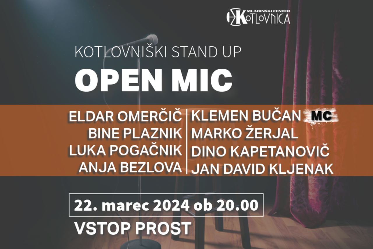 Kotlovniški stand up: Open mic