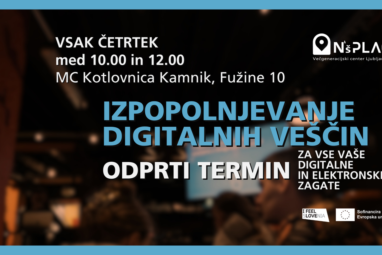 VGC+ Izpopolnjevanje digitalnih veščin - odprti termin