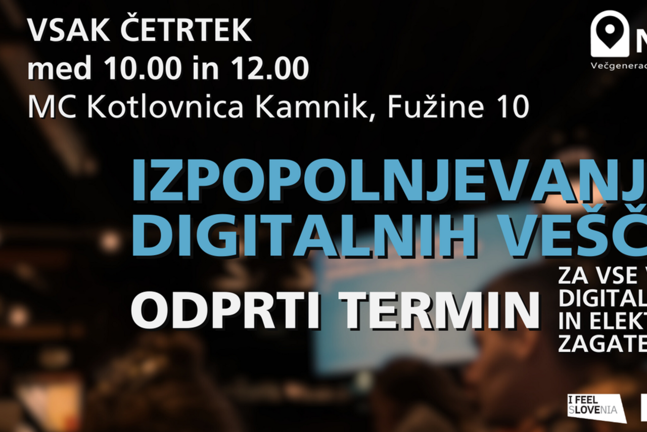 VGC+ Izpopolnjevanje digitalnih veščin - odprti termin