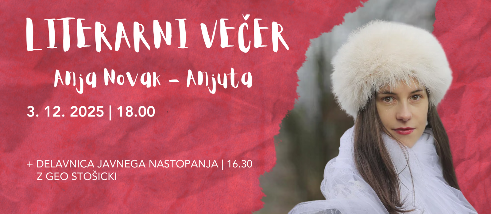 Literarni večer: Anja Novak - Anjuta (zbirka Žilažili)