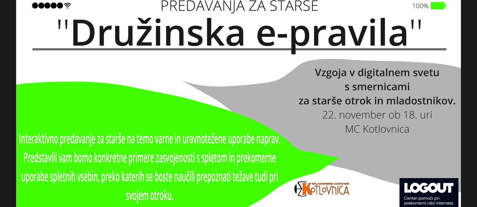 Predavanja za starše – Družinska e-pravila