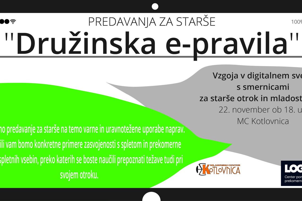 Predavanja za starše – Družinska e-pravila