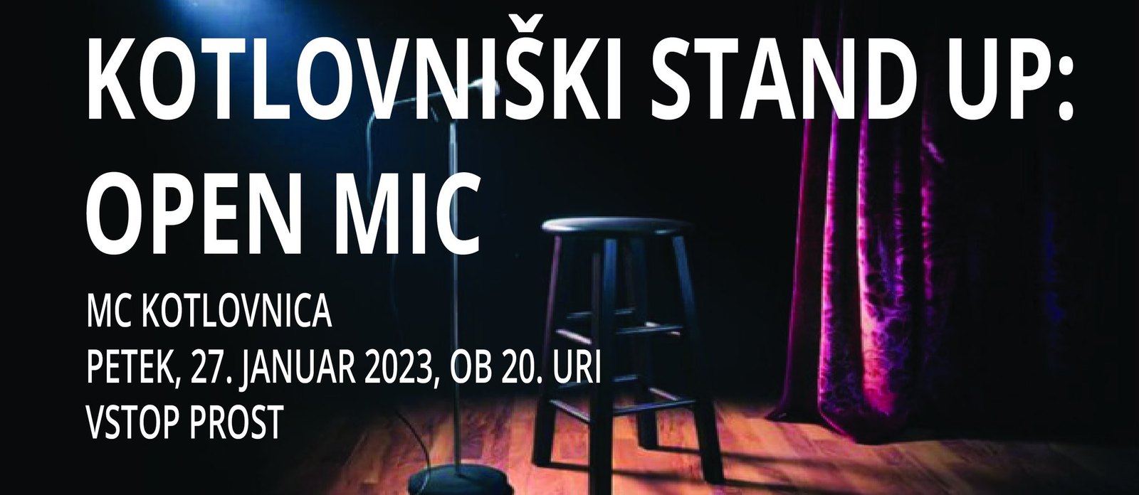 Kotlovniški stand up: Open mic