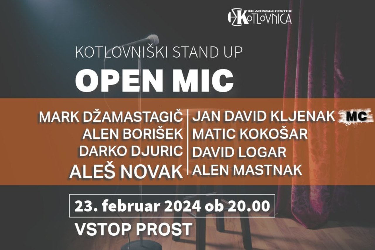 Kotlovniški stand up: Open mic