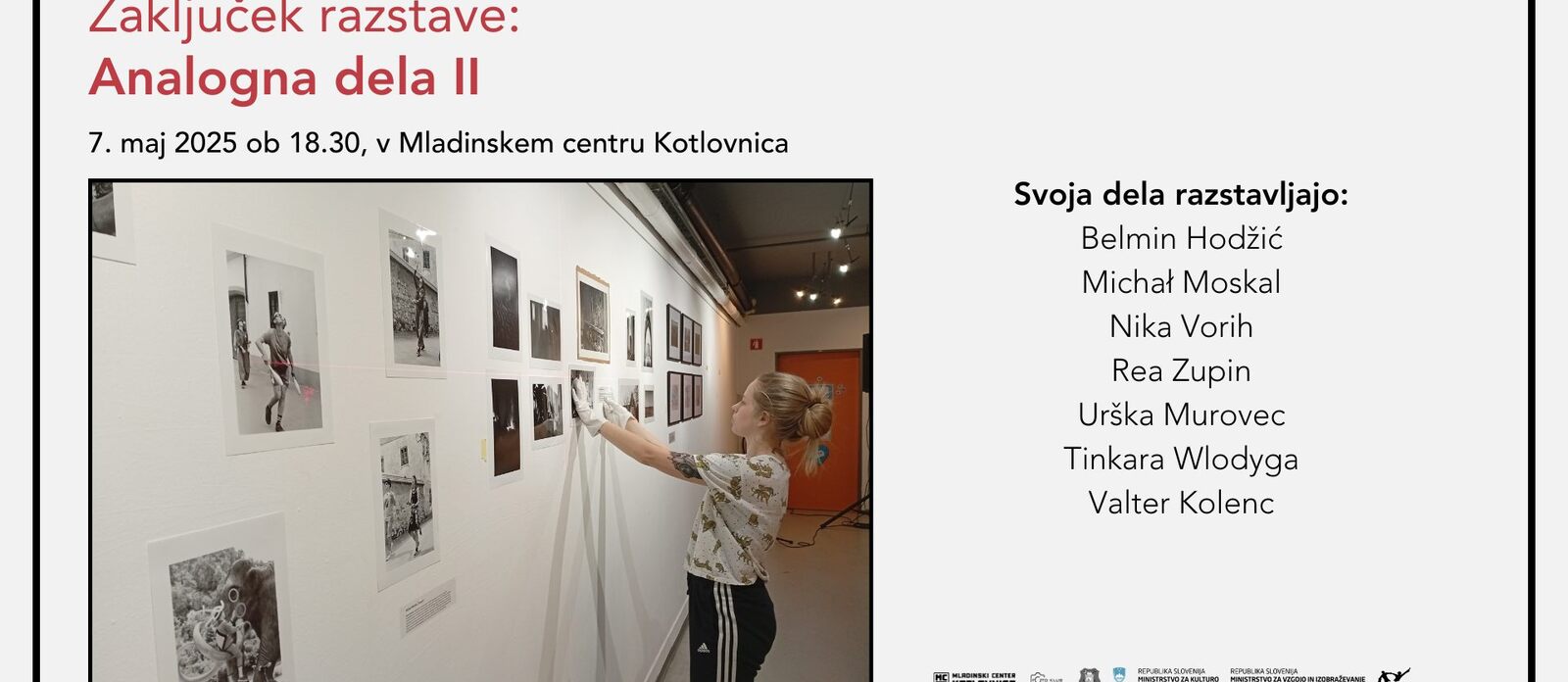 Zaključek razstave: Analogna dela II
