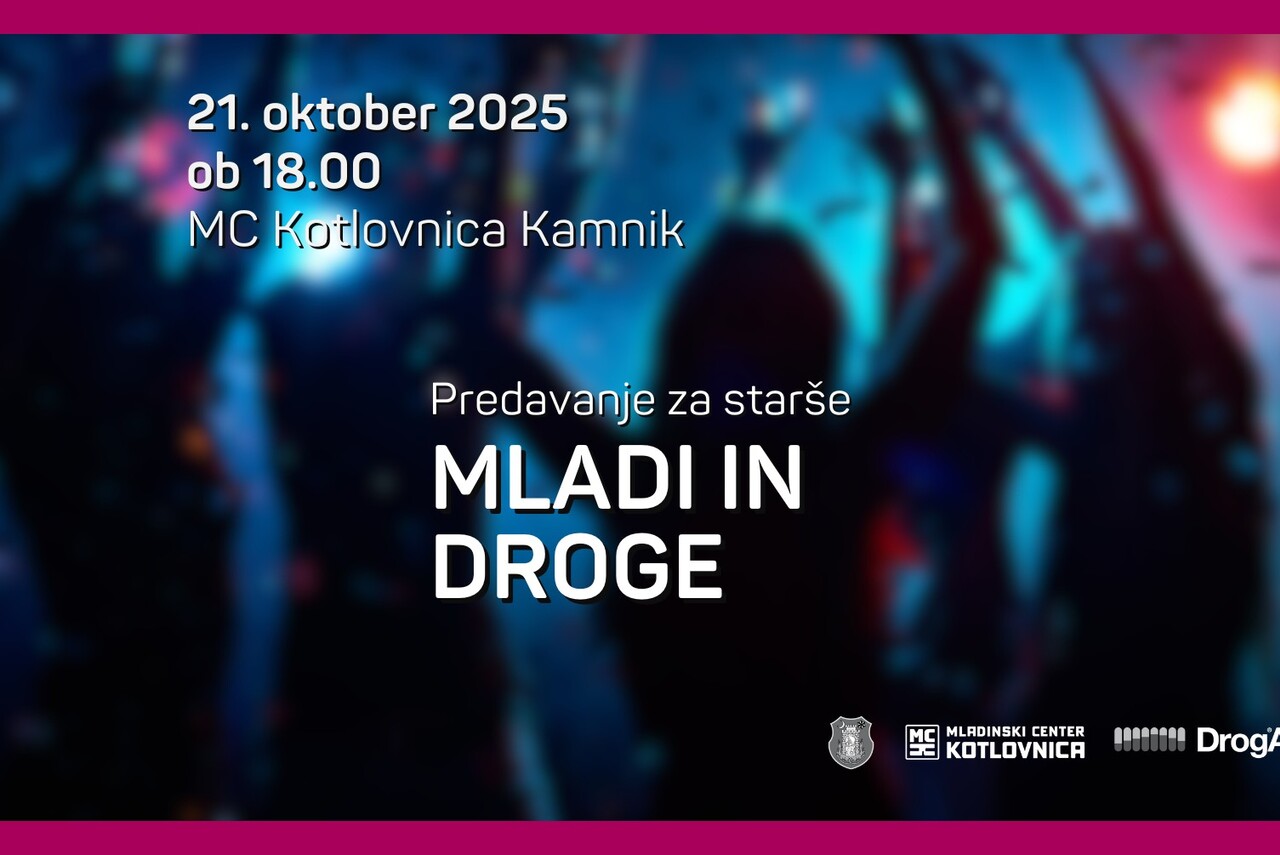 Predavanje za starše – Mladi in droge