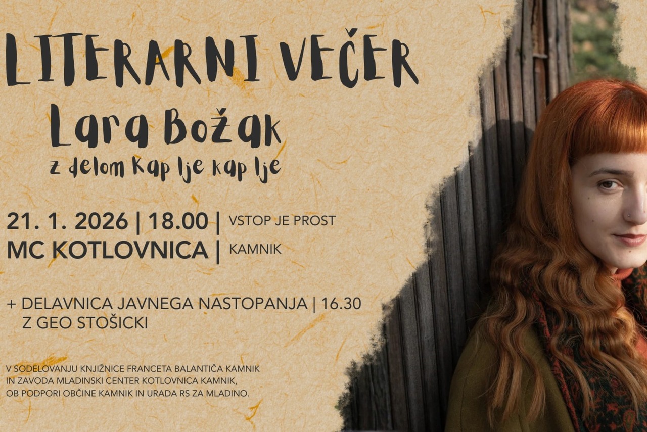 Literarni večer: Lara Božak | zbirka Kap lje kap lje