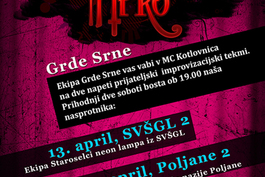 Prijateljska impro tekma: Grde srne vs. Staroselci neon lampa