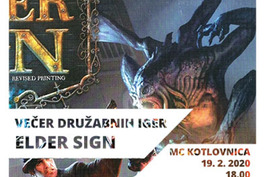 Večer družabnih iger // Boardgame evening – Elder Sign