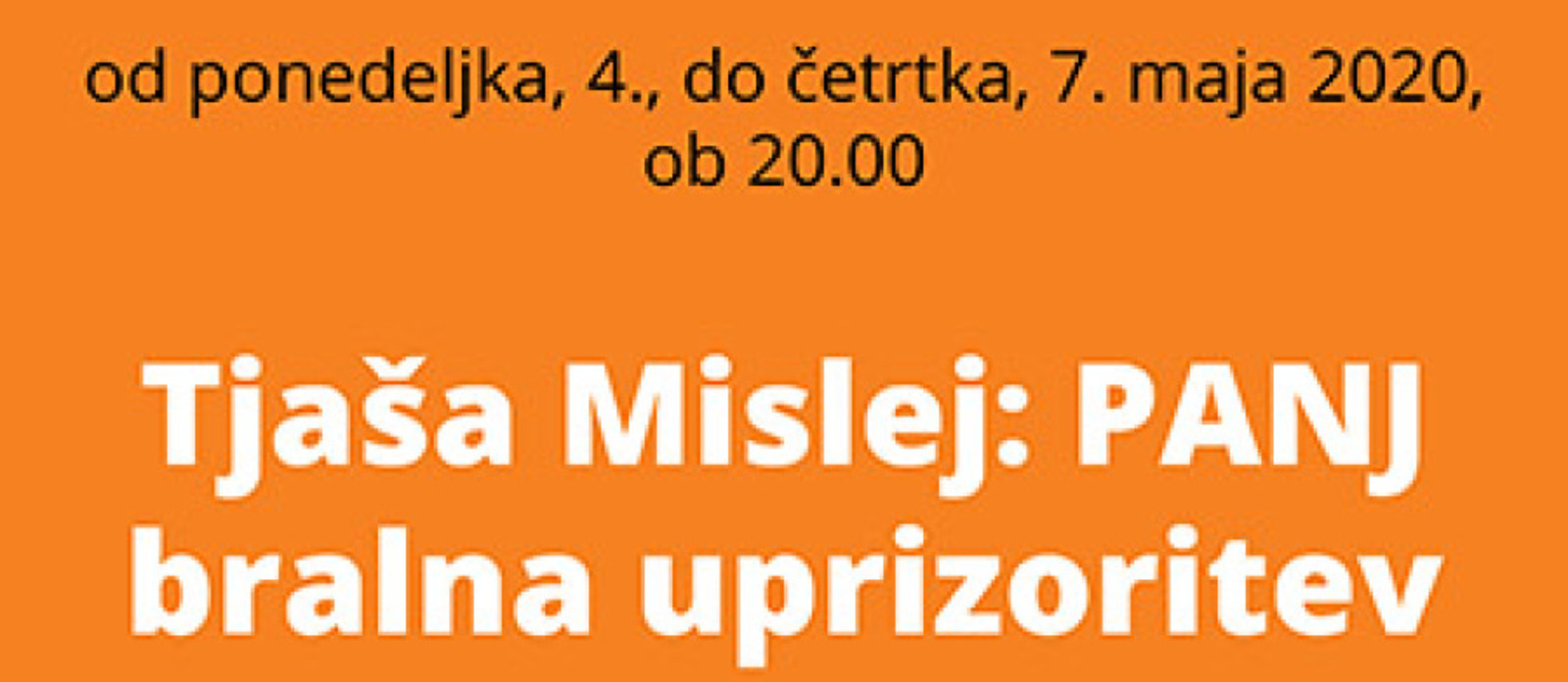 Kotlovnica ONLINE: Tjaša Mislej: PANJ, bralna uprizoritev