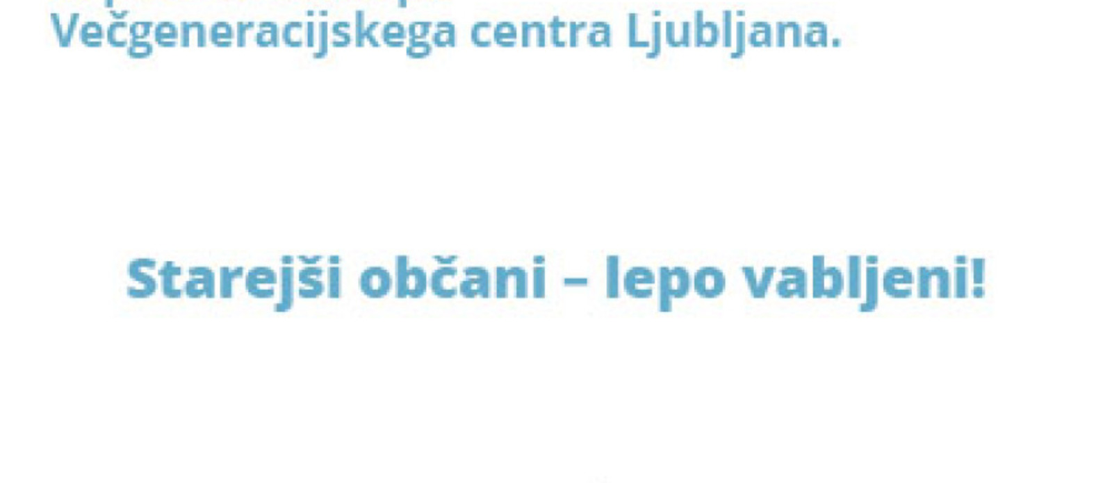 Medgeneracijsko osnovno računalniško izobraževanje za starejše občane